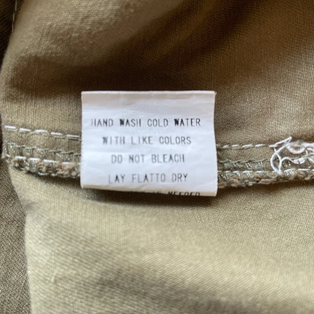 Hesperus XL Women's Olive Green Cargo Pants‎ Wide Leg Contrast Stitching Utility